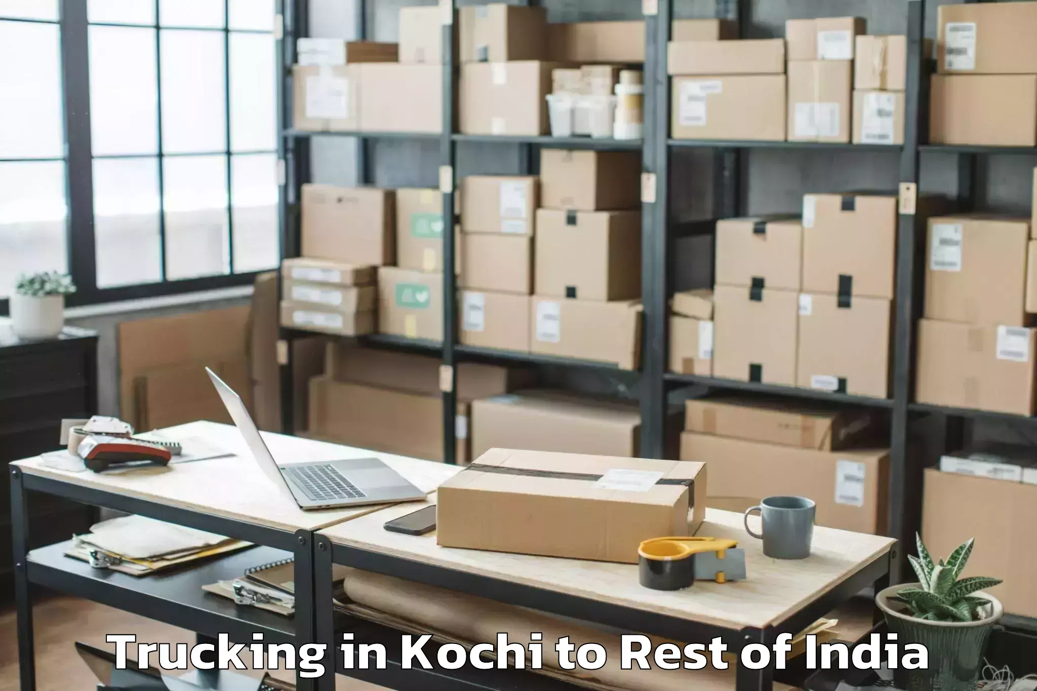 Kochi to Damhal Hanjipora Trucking Booking